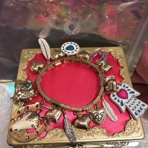 Boho bohemian glam Aztec bracelet Betsey Johnson stretch horse lover vintage nwT